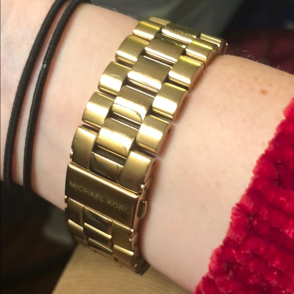 Michael Kors Stop Hunger Turquoise and Gold Watch - Picture 6 of 9